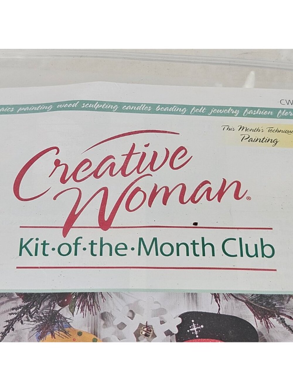 Creative Woman Snowman Wreath Kit With Paint & Brushes Kit-Of-The-Month Club Pro - Picture 3 of 7